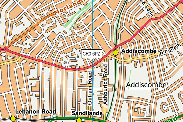 CR0 6PZ map - OS VectorMap District (Ordnance Survey) CR0 6PZ map - OS VectorMap District (Ordnance Survey)