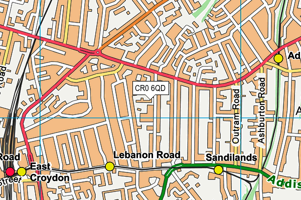 CR0 6QD map - OS VectorMap District (Ordnance Survey) CR0 6QD map - OS VectorMap District (Ordnance Survey)