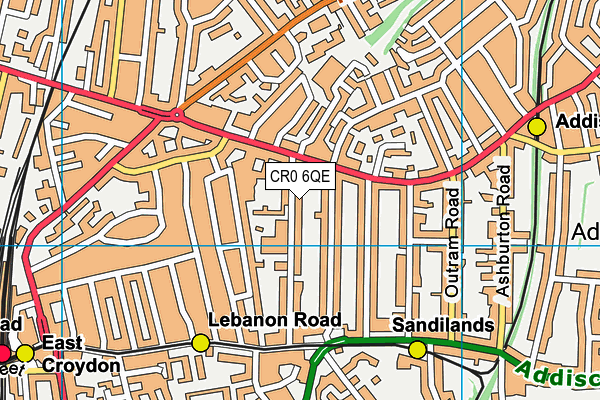 CR0 6QE map - OS VectorMap District (Ordnance Survey)