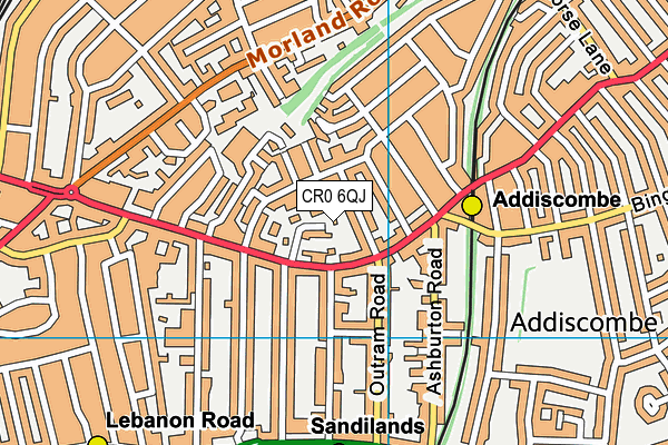 CR0 6QJ map - OS VectorMap District (Ordnance Survey) CR0 6QJ map - OS VectorMap District (Ordnance Survey)