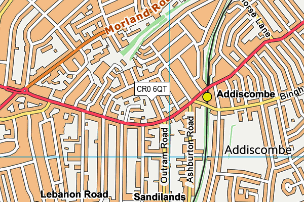 CR0 6QT map - OS VectorMap District (Ordnance Survey)