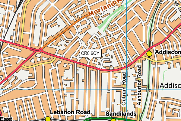 CR0 6QY map - OS VectorMap District (Ordnance Survey)