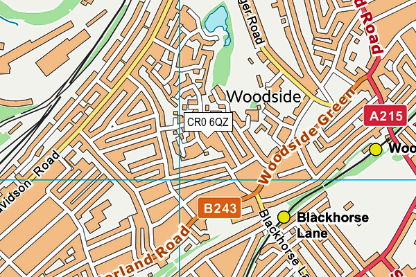 CR0 6QZ map - OS VectorMap District (Ordnance Survey)