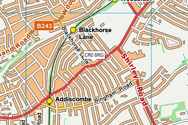 CR0 6RG map - OS VectorMap District (Ordnance Survey) CR0 6RG map - OS VectorMap District (Ordnance Survey)