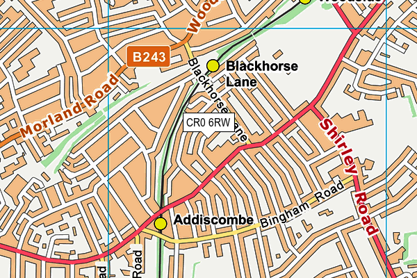CR0 6RW map - OS VectorMap District (Ordnance Survey) CR0 6RW map - OS VectorMap District (Ordnance Survey)