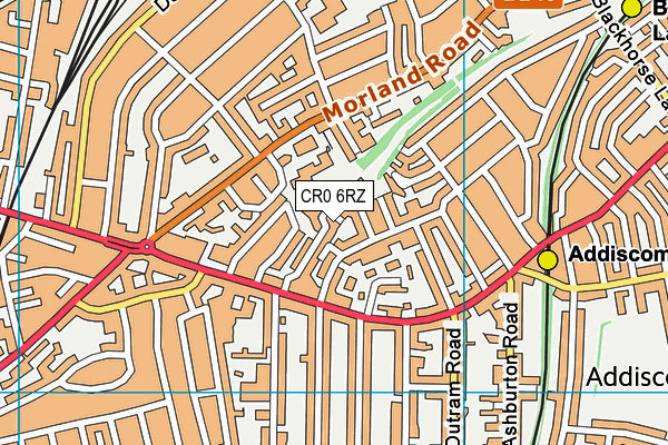 CR0 6RZ map - OS VectorMap District (Ordnance Survey) CR0 6RZ map - OS VectorMap District (Ordnance Survey)