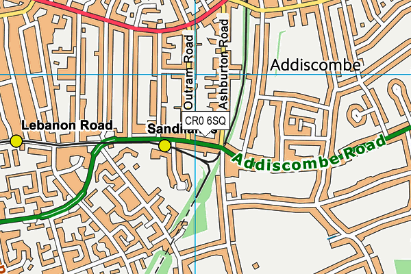 CR0 6SQ map - OS VectorMap District (Ordnance Survey)