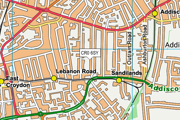 CR0 6SY map - OS VectorMap District (Ordnance Survey) CR0 6SY map - OS VectorMap District (Ordnance Survey)