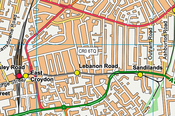 CR0 6TQ map - OS VectorMap District (Ordnance Survey)