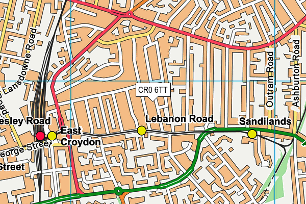 CR0 6TT map - OS VectorMap District (Ordnance Survey) CR0 6TT map - OS VectorMap District (Ordnance Survey)