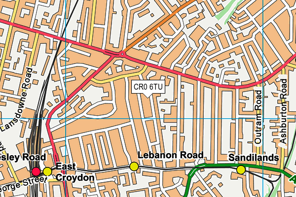 CR0 6TU map - OS VectorMap District (Ordnance Survey)