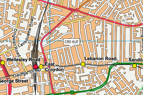 CR0 6UF map - OS VectorMap District (Ordnance Survey)