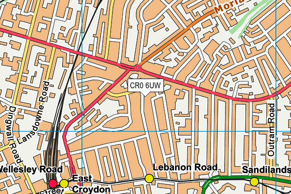 CR0 6UW map - OS VectorMap District (Ordnance Survey)