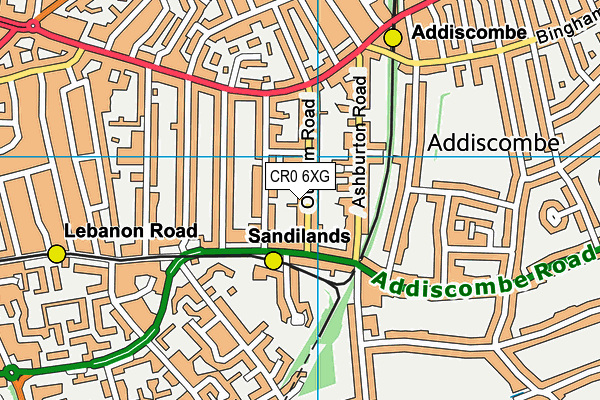 CR0 6XG map - OS VectorMap District (Ordnance Survey) CR0 6XG map - OS VectorMap District (Ordnance Survey)