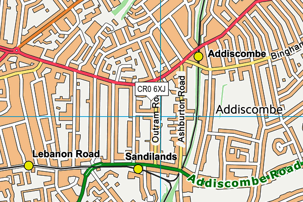 CR0 6XJ map - OS VectorMap District (Ordnance Survey)