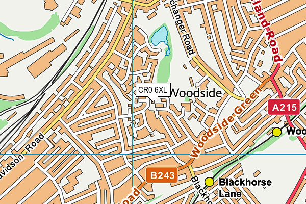 CR0 6XL map - OS VectorMap District (Ordnance Survey) CR0 6XL map - OS VectorMap District (Ordnance Survey)