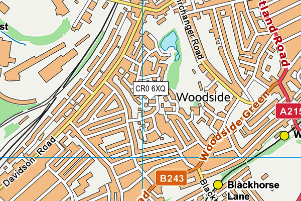 CR0 6XQ map - OS VectorMap District (Ordnance Survey)