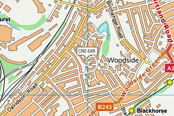 CR0 6XR map - OS VectorMap District (Ordnance Survey) CR0 6XR map - OS VectorMap District (Ordnance Survey)