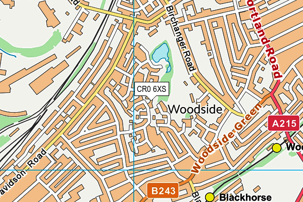 CR0 6XS map - OS VectorMap District (Ordnance Survey)