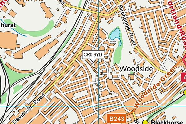 CR0 6YD map - OS VectorMap District (Ordnance Survey) CR0 6YD map - OS VectorMap District (Ordnance Survey)