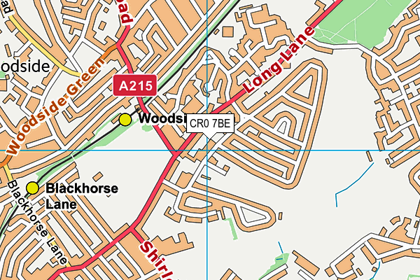 CR0 7BE map - OS VectorMap District (Ordnance Survey) CR0 7BE map - OS VectorMap District (Ordnance Survey)