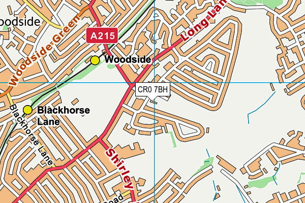 CR0 7BH map - OS VectorMap District (Ordnance Survey) CR0 7BH map - OS VectorMap District (Ordnance Survey)