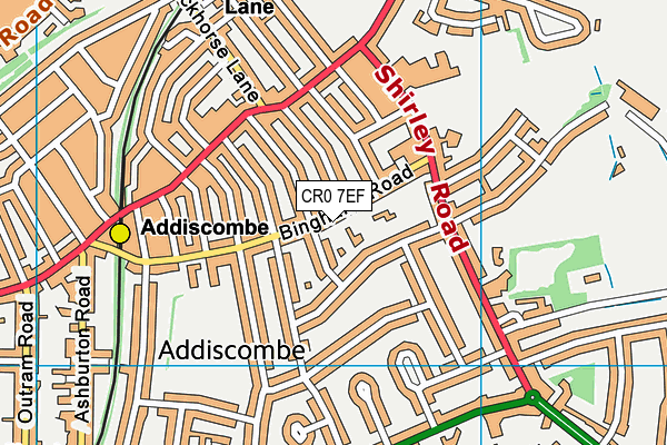 CR0 7EF map - OS VectorMap District (Ordnance Survey) CR0 7EF map - OS VectorMap District (Ordnance Survey)