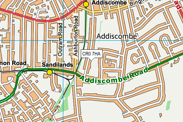 CR0 7HA map - OS VectorMap District (Ordnance Survey) CR0 7HA map - OS VectorMap District (Ordnance Survey)