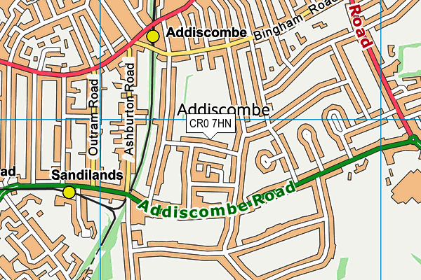 CR0 7HN map - OS VectorMap District (Ordnance Survey) CR0 7HN map - OS VectorMap District (Ordnance Survey)