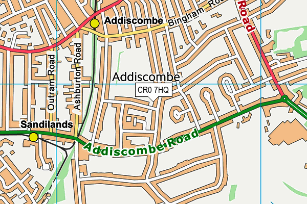 CR0 7HQ map - OS VectorMap District (Ordnance Survey)