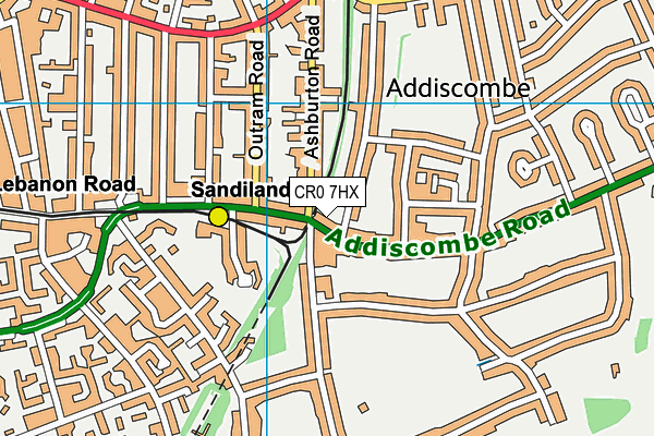 CR0 7HX map - OS VectorMap District (Ordnance Survey) CR0 7HX map - OS VectorMap District (Ordnance Survey)