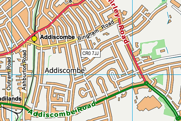 CR0 7JJ map - OS VectorMap District (Ordnance Survey) CR0 7JJ map - OS VectorMap District (Ordnance Survey)