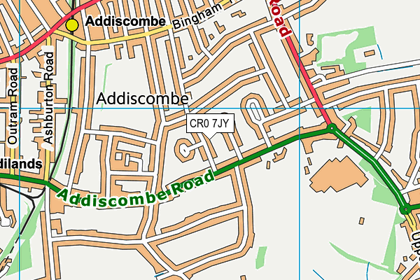 CR0 7JY map - OS VectorMap District (Ordnance Survey)