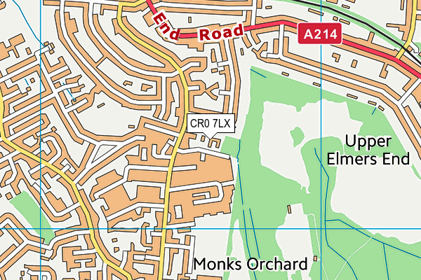 CR0 7LX map - OS VectorMap District (Ordnance Survey) CR0 7LX map - OS VectorMap District (Ordnance Survey)