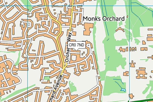 CR0 7ND map - OS VectorMap District (Ordnance Survey) CR0 7ND map - OS VectorMap District (Ordnance Survey)