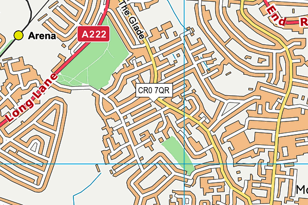 CR0 7QR map - OS VectorMap District (Ordnance Survey) CR0 7QR map - OS VectorMap District (Ordnance Survey)