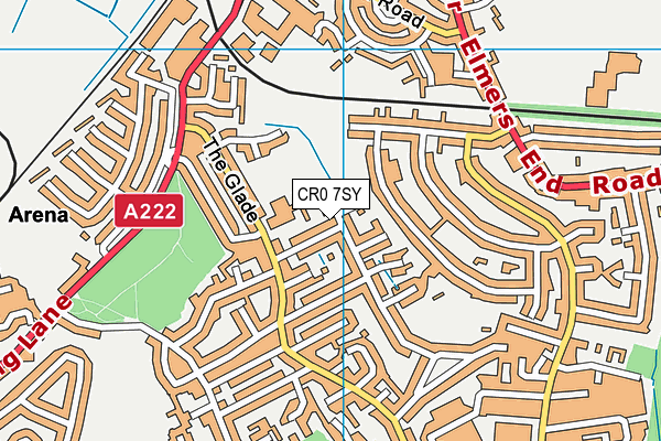 CR0 7SY map - OS VectorMap District (Ordnance Survey) CR0 7SY map - OS VectorMap District (Ordnance Survey)