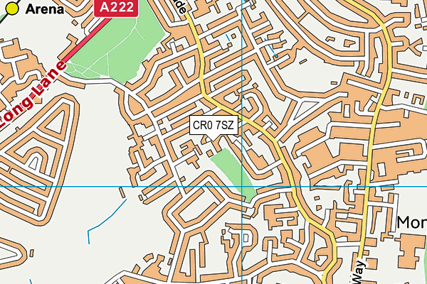 CR0 7SZ map - OS VectorMap District (Ordnance Survey) CR0 7SZ map - OS VectorMap District (Ordnance Survey)