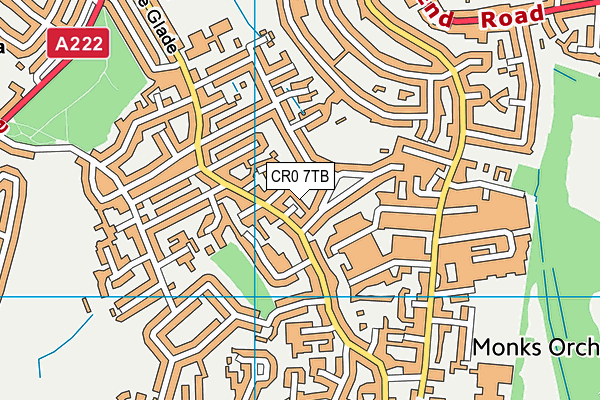 CR0 7TB map - OS VectorMap District (Ordnance Survey) CR0 7TB map - OS VectorMap District (Ordnance Survey)
