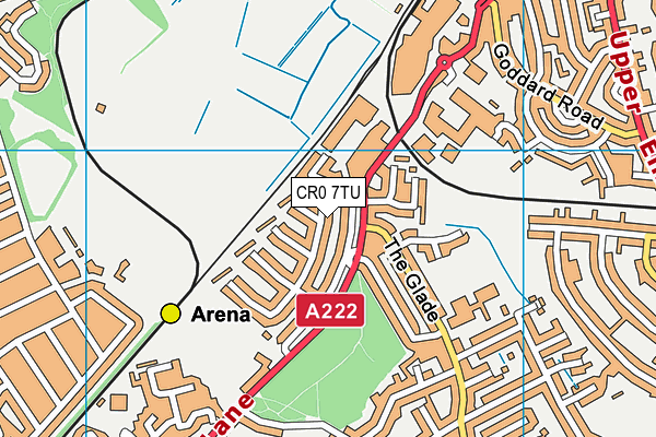 CR0 7TU map - OS VectorMap District (Ordnance Survey)