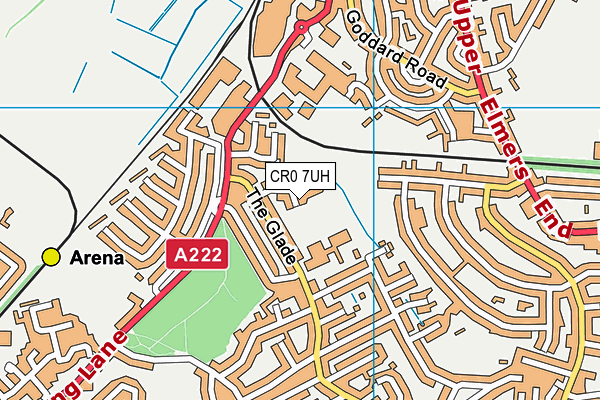 CR0 7UH map - OS VectorMap District (Ordnance Survey) CR0 7UH map - OS VectorMap District (Ordnance Survey)