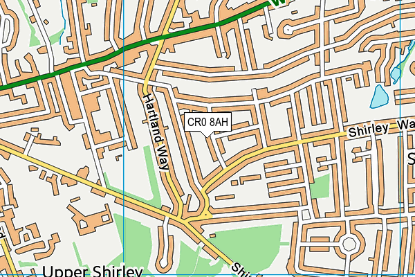 CR0 8AH map - OS VectorMap District (Ordnance Survey) CR0 8AH map - OS VectorMap District (Ordnance Survey)