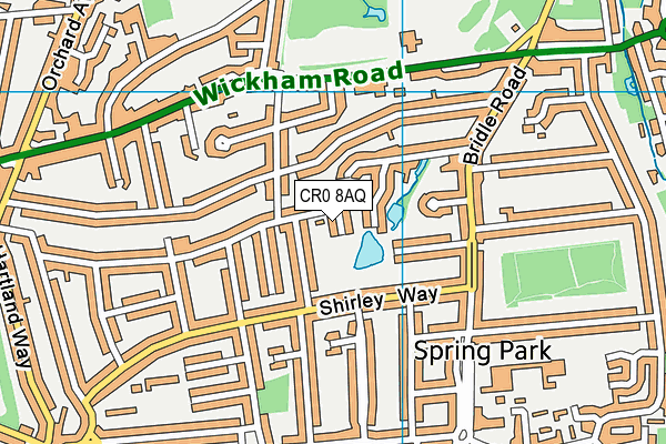 CR0 8AQ map - OS VectorMap District (Ordnance Survey) CR0 8AQ map - OS VectorMap District (Ordnance Survey)