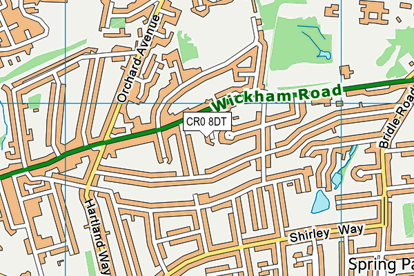 CR0 8DT map - OS VectorMap District (Ordnance Survey) CR0 8DT map - OS VectorMap District (Ordnance Survey)