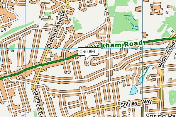 CR0 8EL map - OS VectorMap District (Ordnance Survey) CR0 8EL map - OS VectorMap District (Ordnance Survey)