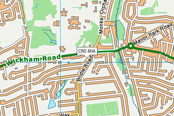 CR0 8HA map - OS VectorMap District (Ordnance Survey) CR0 8HA map - OS VectorMap District (Ordnance Survey)