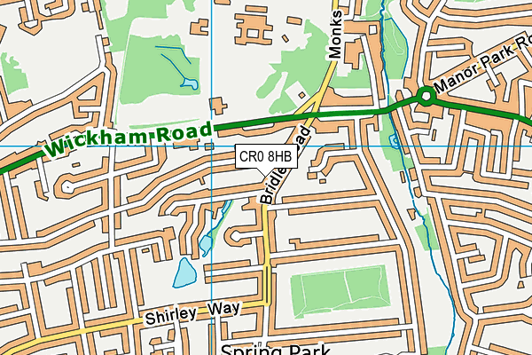 CR0 8HB map - OS VectorMap District (Ordnance Survey) CR0 8HB map - OS VectorMap District (Ordnance Survey)