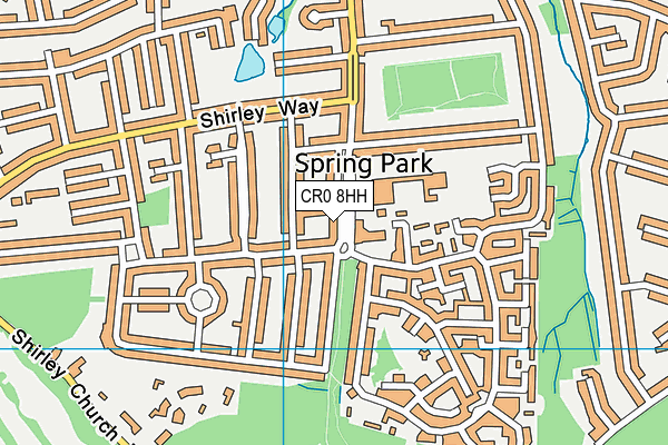 CR0 8HH map - OS VectorMap District (Ordnance Survey) CR0 8HH map - OS VectorMap District (Ordnance Survey)
