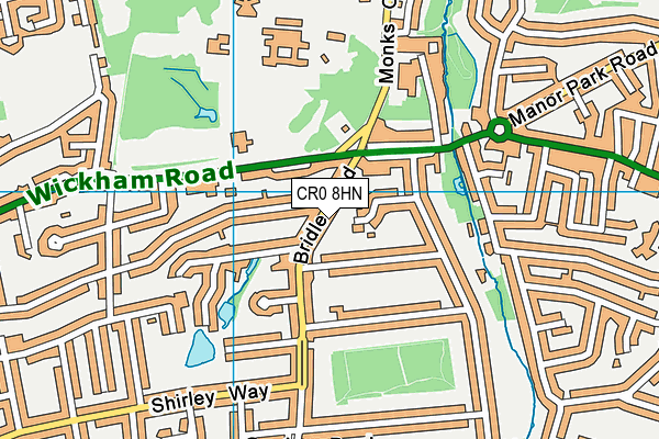 CR0 8HN map - OS VectorMap District (Ordnance Survey) CR0 8HN map - OS VectorMap District (Ordnance Survey)