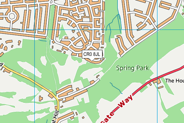 CR0 8JL map - OS VectorMap District (Ordnance Survey) CR0 8JL map - OS VectorMap District (Ordnance Survey)